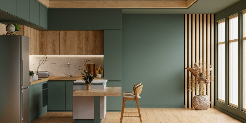 Earthy Greens and Soft Blues